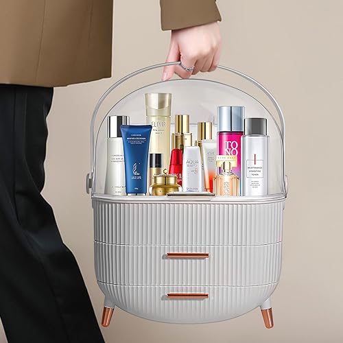 MASSY Caja de almacenamiento de maquillaje con forma de huev