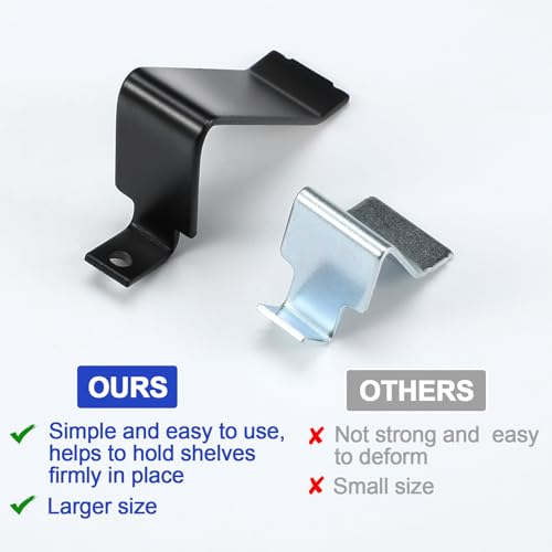 Zonon 12 clips de estante compatibles con gabinetes de metal