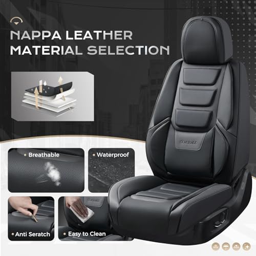 Coverado Fundas de asiento de automóvil, fundas delanteras p