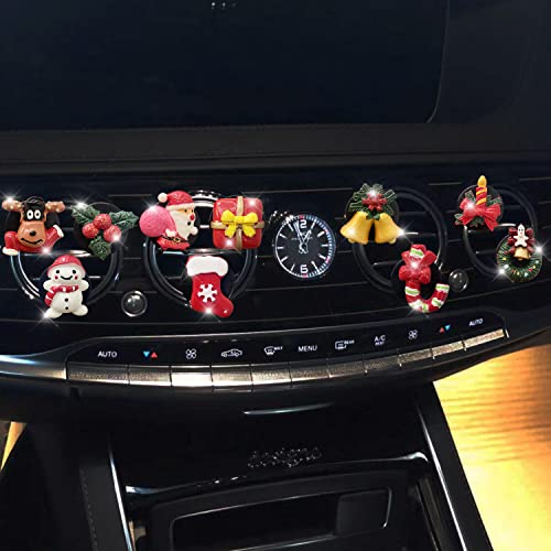 10 clips de ventilación de automóvil de Navidad, decoración