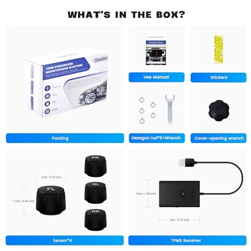 dasaita Sistema de monitoreo de presión de neumáticos USB, c