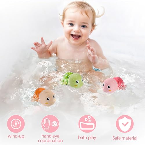 Juguetes de baño de tortugas que nadan para niños, juguetes de piscina