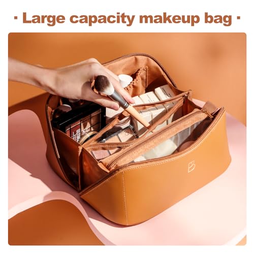 BS-MALL Bolsa de maquillaje de viaje: bolsa de aseo portátil