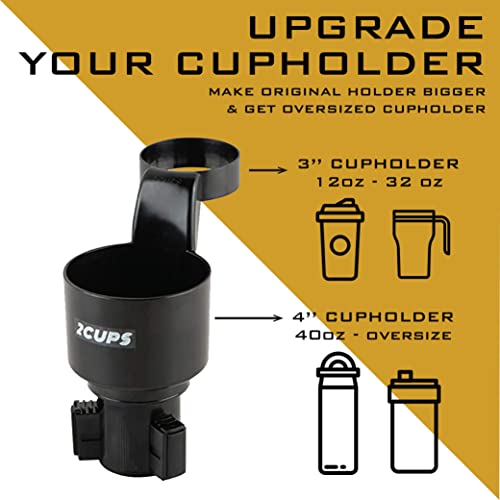 2CUPS – Portavasos múltiple y bandeja acoplable para automóv
