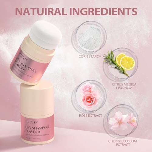YLNALO Champú seco en polvo, paquete de 2 unidades, cabello