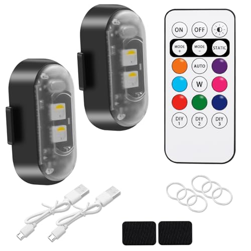 2 luces estroboscópicas LED magnéticas con control remoto, 8