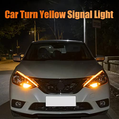 Tira de luces LED para automóvil, 2 tiras flexibles de 24 pu