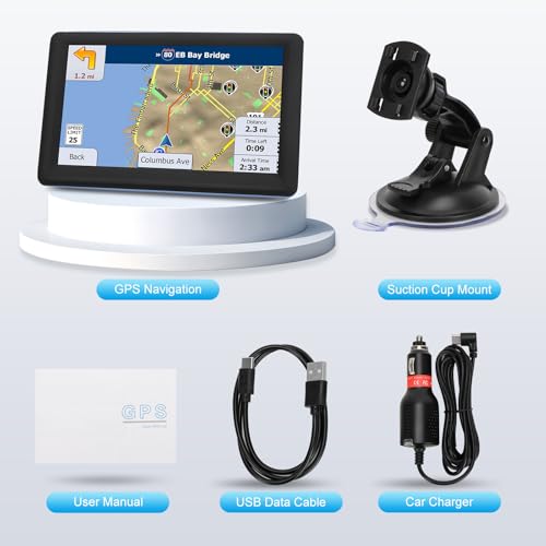 Navegador GPS para coche, camión, RV, mapa más reciente de 2