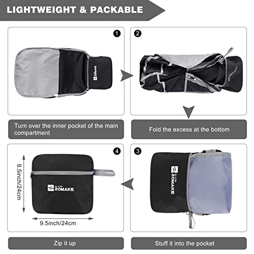 Zomake - Mochila de senderismo plegable resistente al agua,