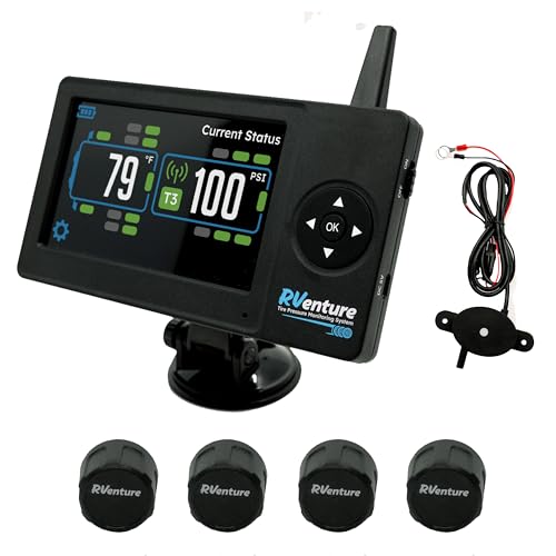 Sistema de monitoreo de presión de neumáticos RV con 4 senso