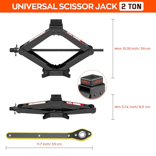 Kit universal de gato de automóvil de tijera para automóvil,