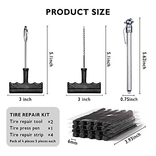 OFBAND Kit de aparejos de reparación de neumáticos con tapon