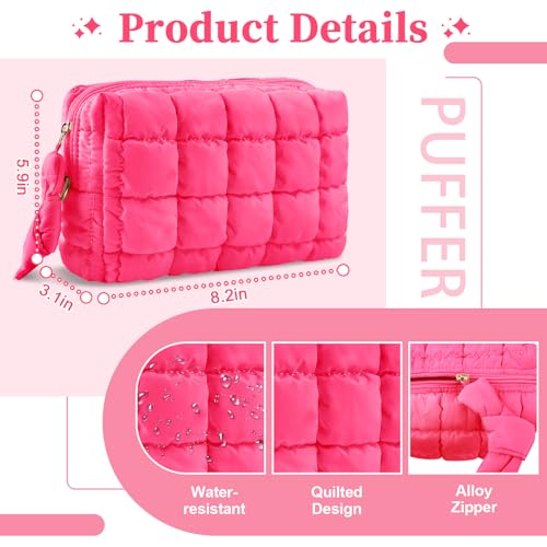 Bolsa de maquillaje acolchada acolchada para cosméticos, bol