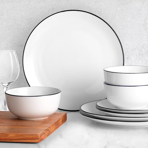 Zulay Kitchen Icon - Juego de vajilla de porcelana, servicio