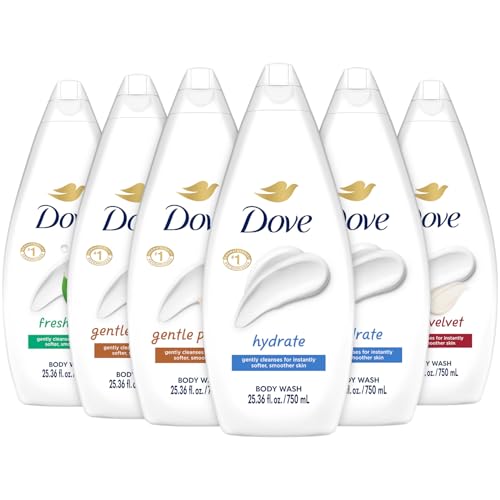 Dove Paquete de 6 productos de gel corporal variados – Hidra