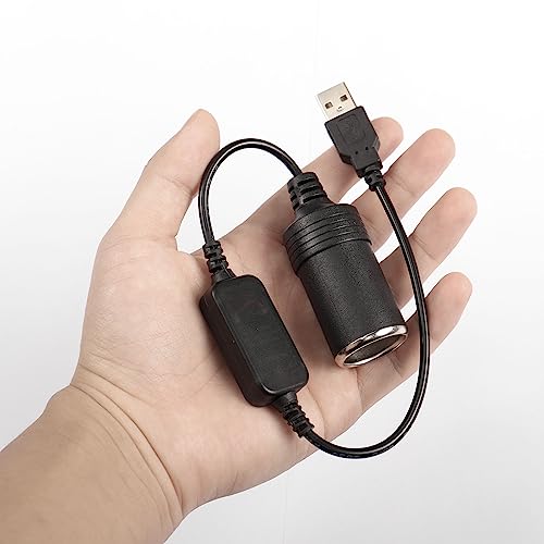 CERRXIAN Cable de alimentación USB A macho de 1 pie a 12 V 8