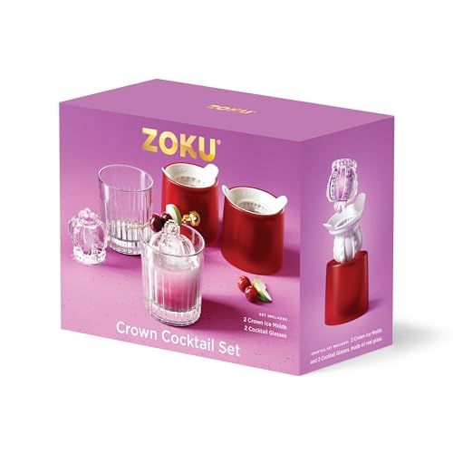 ZOKU Crown - Juego de cóctel con 2 moldes grandes para cubit