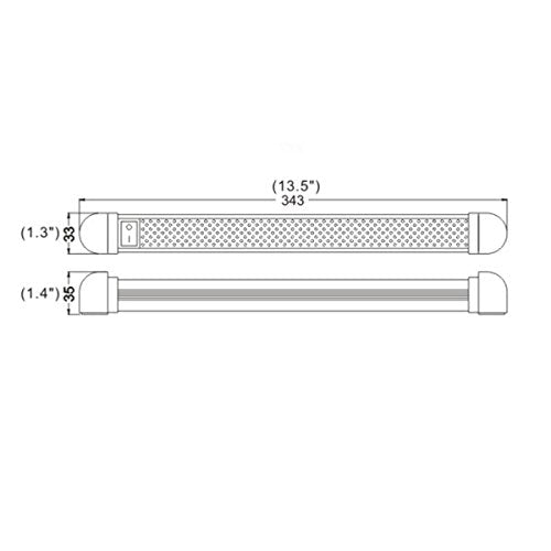 Lightronic Lámpara LED de tamaño compacto de 13.5 pulgadas,