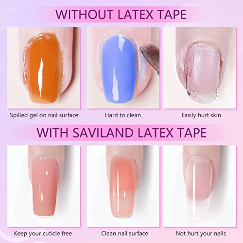 SAVILAND Látex líquido para uñas, 0.5 onzas líquidas, barrer