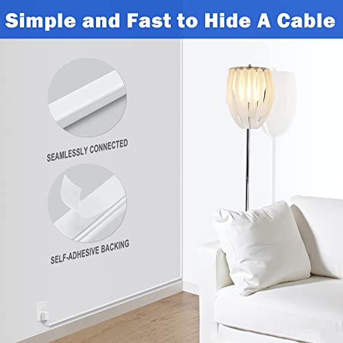 ZhiYo Mini cable oculto – Cubierta de cable autoadhesiva de
