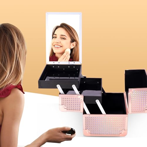 Estuches de tren cosméticos, Oro Rosa, Moda