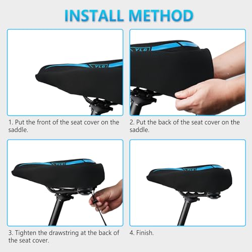 YLG Cojín de asiento de bicicleta para niños, funda de asien