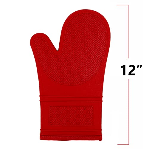 Yutat Guantes de horno de silicona, guantes de horno con sil