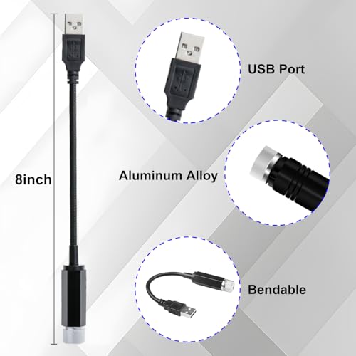 LEDCARE Luz nocturna de techo de auto, portátil, ajustable,