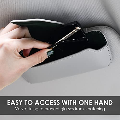 Soporte para lentes de sol para visera de automóvil, funda d