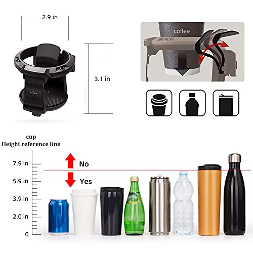 Portavasos para automóvil con gancho, soporte ajustable para