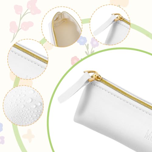 2 bolsas pequeñas de cuero para cosméticos, bolsa pequeña de