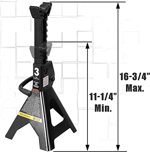 BIG RED AT43202BR Torin Steel Jack Stands: 3 Ton (6,000 lb)