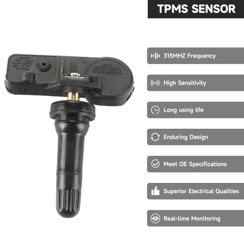Sensor TPMS de 315 MHz, sensor de sistema de monitoreo de pr
