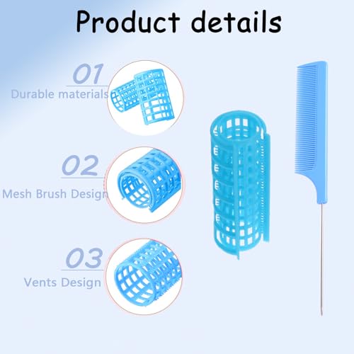 ZMD 20 rodillos de plástico para el cabello, de 0.98 pulgada