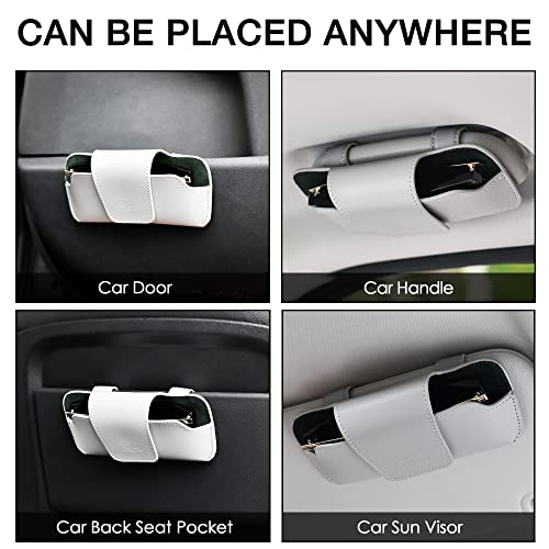Soporte para lentes de sol para visera de automóvil, funda d