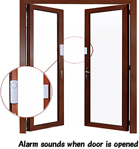 Paquete de 2 alarmas de puerta para seguridad del hogar, ala