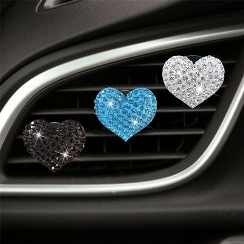Clips de ventilación de coche con diamantes de imitación de