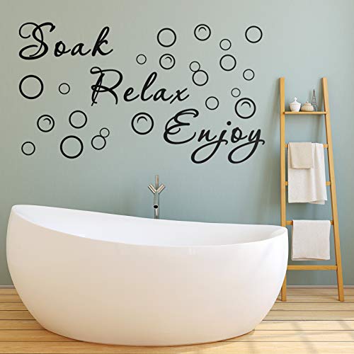 Zonon 2 calcomanías de pared de baño, para remojar, relajars