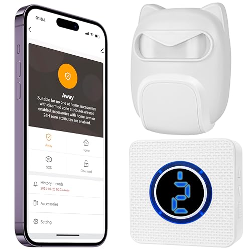Alarma con sensor de movimiento WiFi 2.4G, TUYA/aplicación S