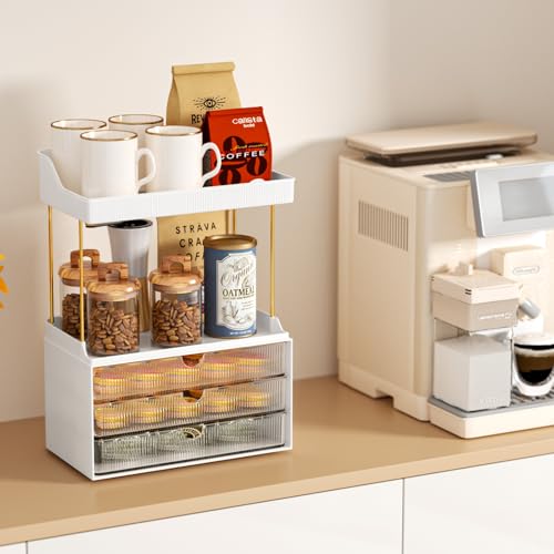Organizador de maquillaje, organizador de encimera de baño d