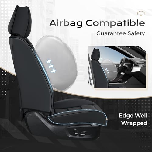 Coverado Fundas de asiento de automóvil, fundas delanteras p
