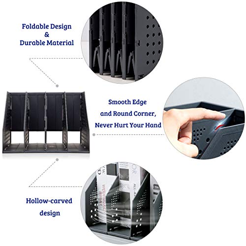 Marte Vanci Archivador plegable para revistas con 4 comparti