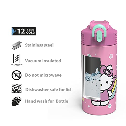 Zak Designs - Botella de agua para niños con aislamiento al