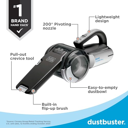 BLACK+DECKER BDH2000PL MAX Aspiradora de pivote de litio, 20
