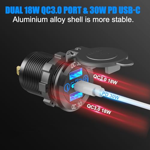 Enchufe USB de 12 voltios, accesorio RV de 12 V, panel de in