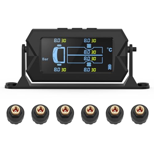 Sistema de monitoreo de presión de neumáticos, carga solar i