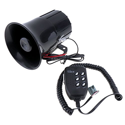 Bocina de sirena de alarma con cable, 100 W 12 V 6 sonido co