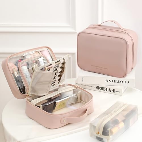 Bolsa de maquillaje de viaje de gran capacidad, organizador