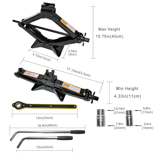 Kit de gato de automóvil de 2 toneladas (4409 libras) de gat