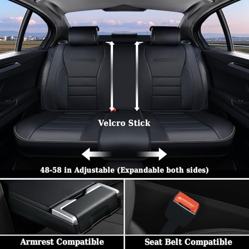 Coverado Juego completo de fundas de asiento de automóvil, c
